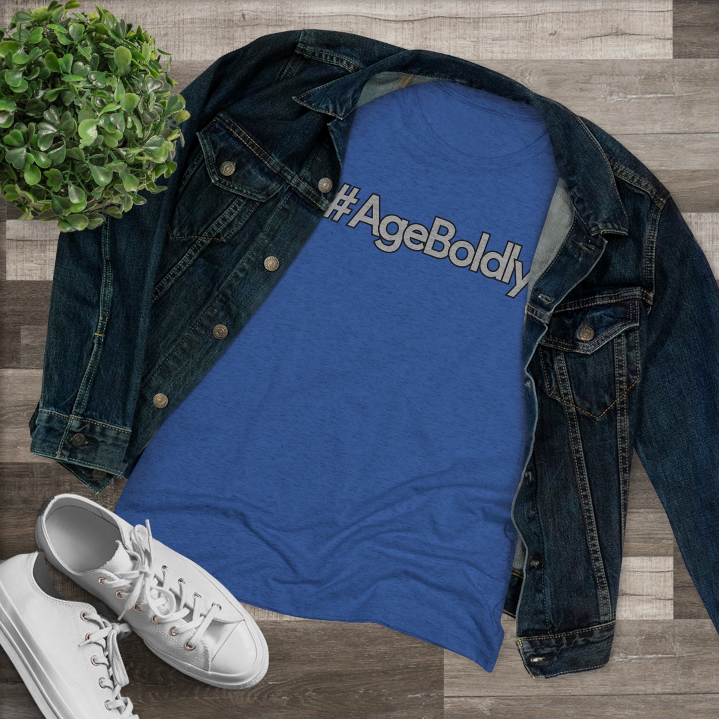 #AgeBoldly Signature Tee for Women: Where Elegance Meets Empowerment