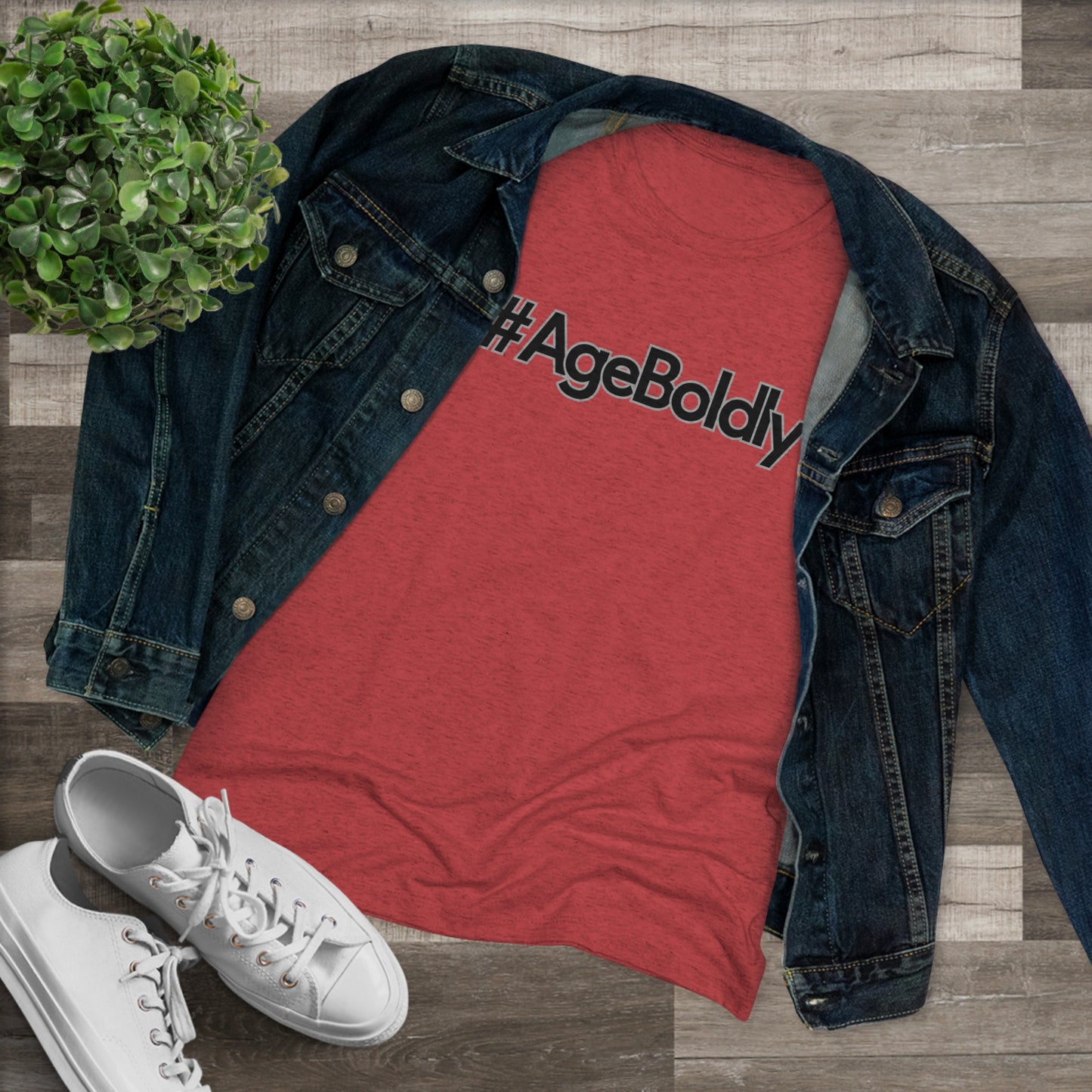 #AgeBoldly Signature Tee for Women: Where Elegance Meets Empowerment