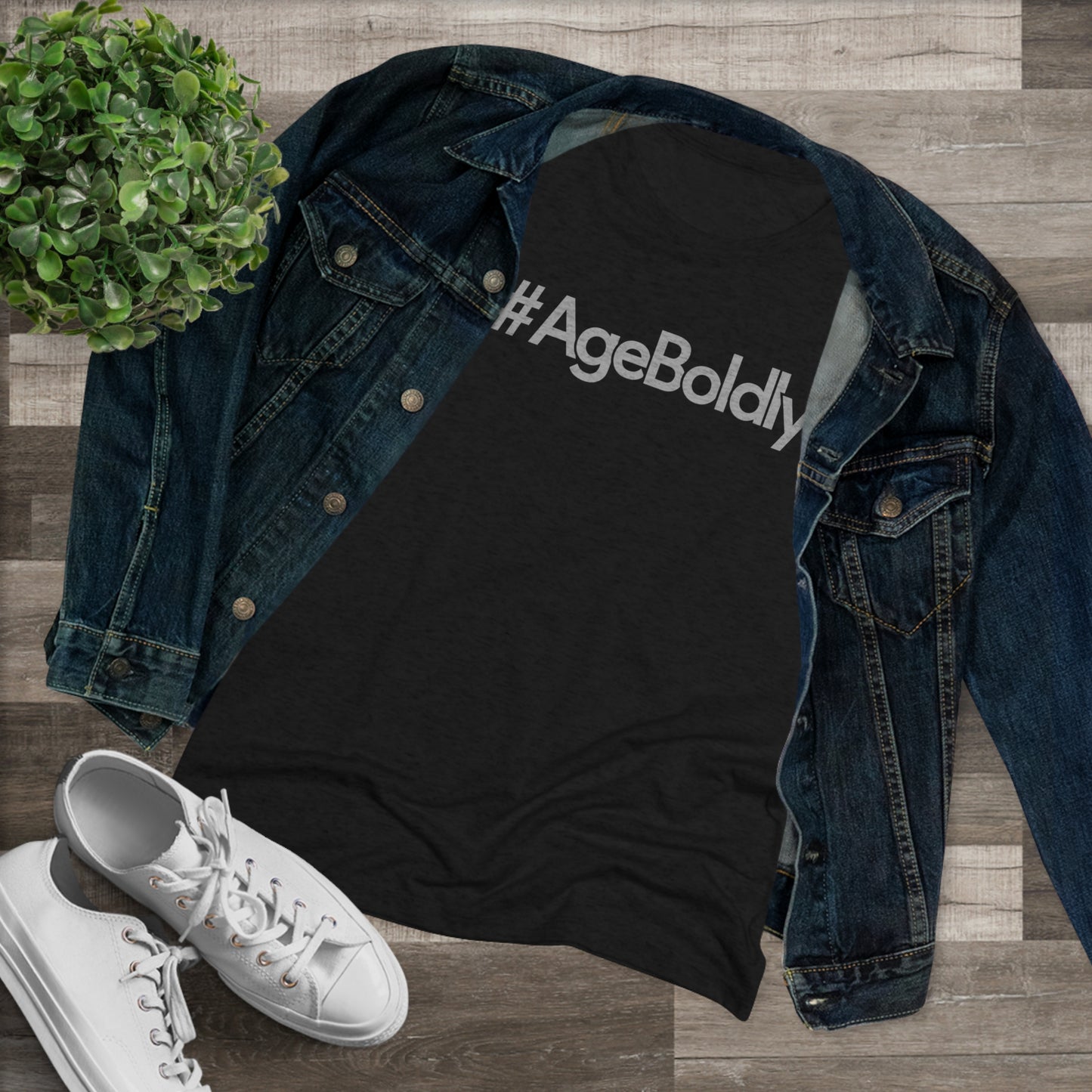 #AgeBoldly Signature Tee for Women: Where Elegance Meets Empowerment