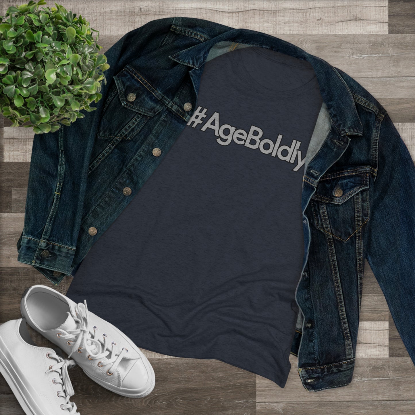 #AgeBoldly Signature Tee for Women: Where Elegance Meets Empowerment