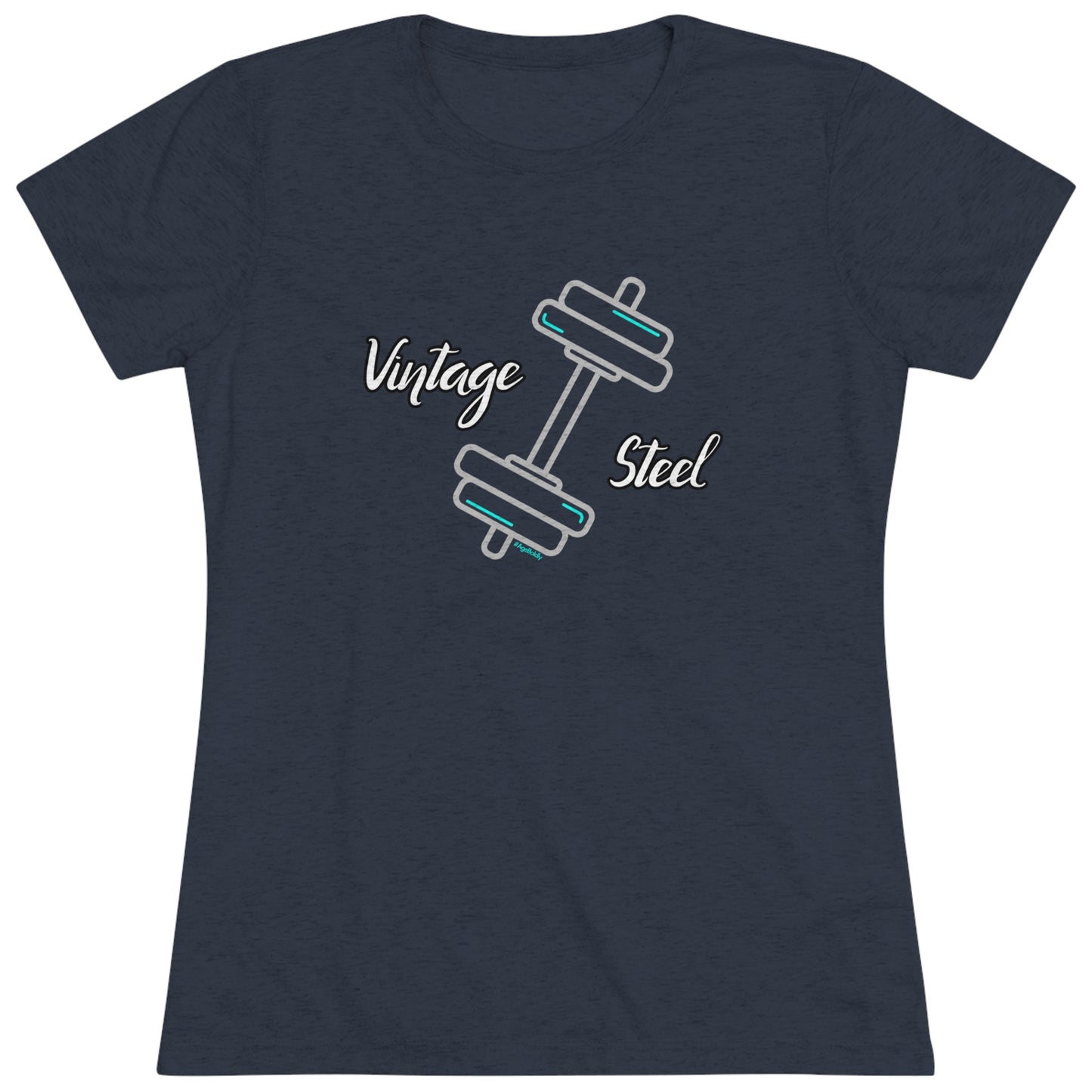 Vintage Steel Tri-Blend Tee for Women: The Fusion of Strength, Style, and Comfort